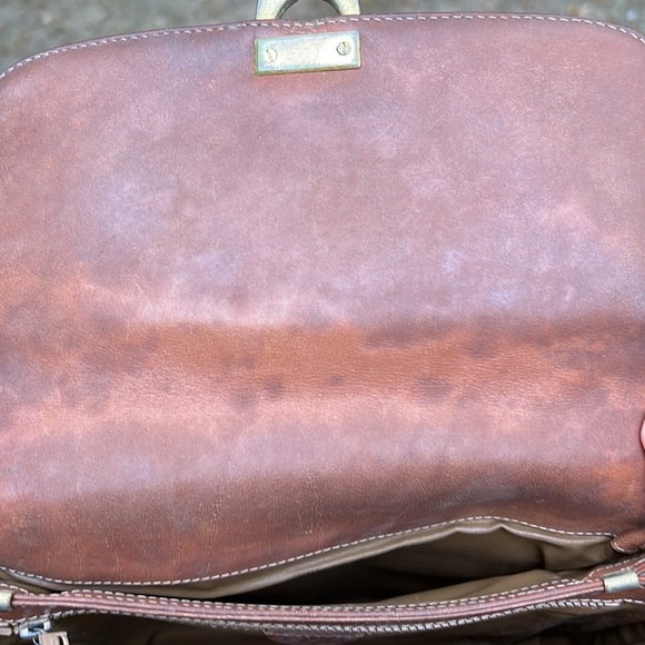 CELINE Macadam Vintage Coated Canvas Shoulder Crossbody Bag Brown PVC - Picture 14 of 17